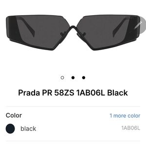 Prada Black Geometric Rimless Sunglasses